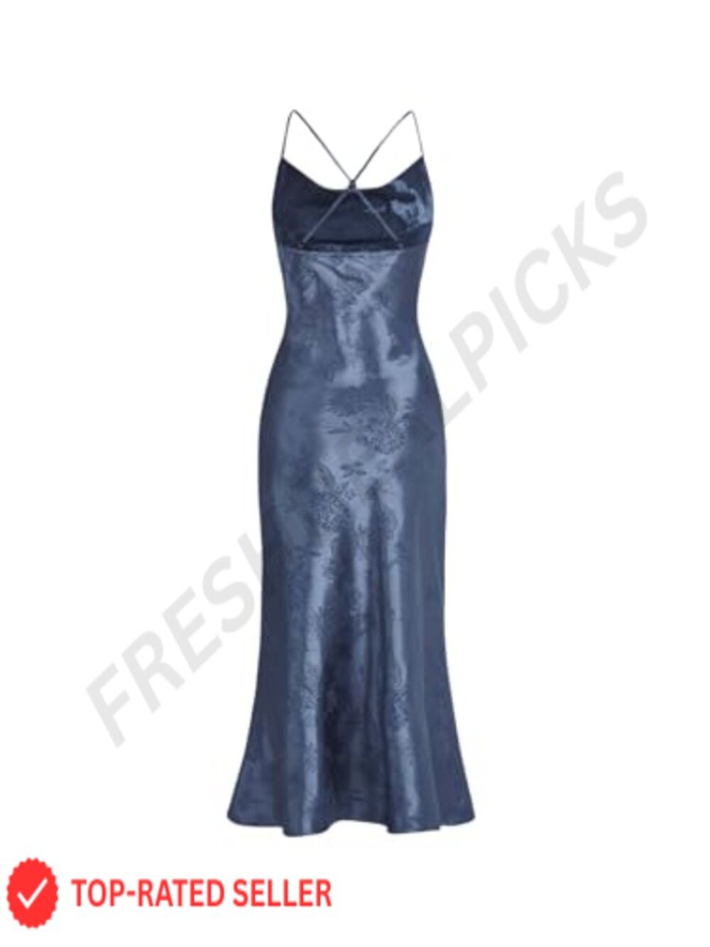 Satin Slip Dress Elegant Minimal Chic Evening Party Wear Cowl Neck Midi - Picture 2 of 5